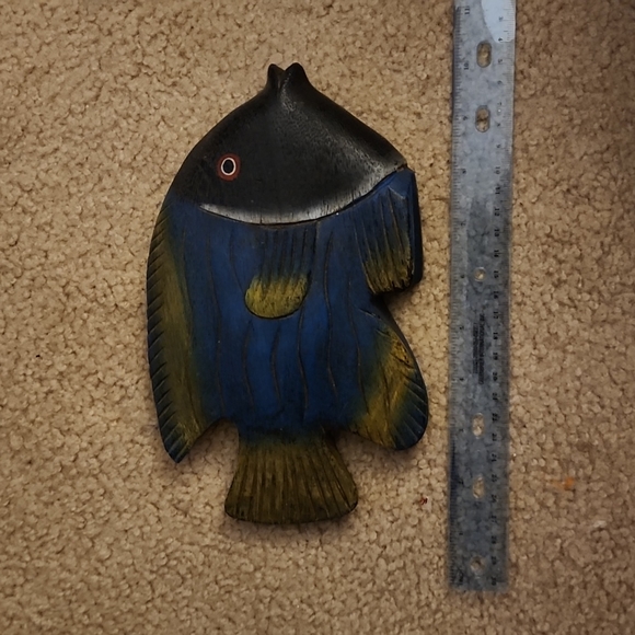 Set of 2 antique wooden fish - Picture 4 of 6